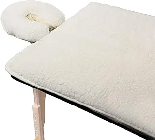 ForPro Premium Fleece Massage Pad Set, Natural, Extra Soft, Hypoallergenic, for Massage Tables, Includes Pad and Face Rest Cover, 31” W x 72” L