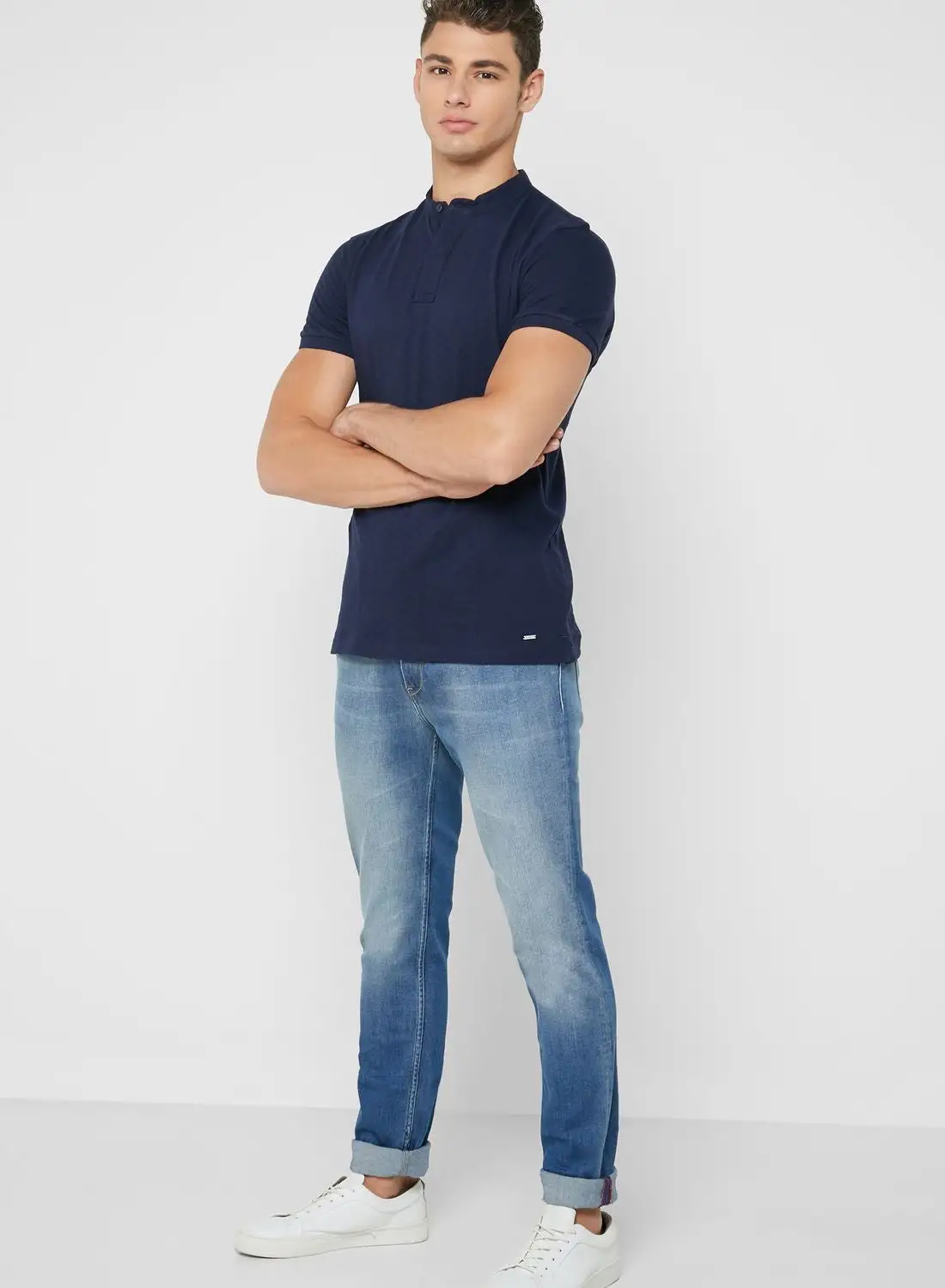 Sacoor Brothers Mid Wash Slim Fit Jeans