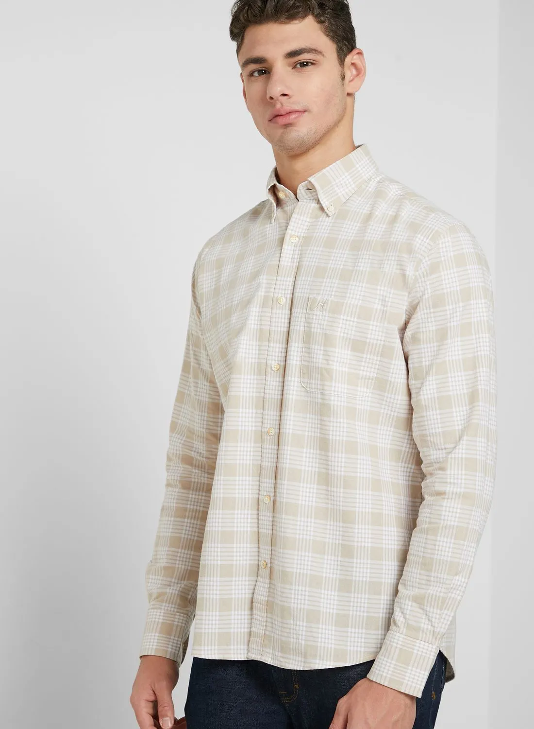 Sacoor Brothers Checked Regular Fit Shirt