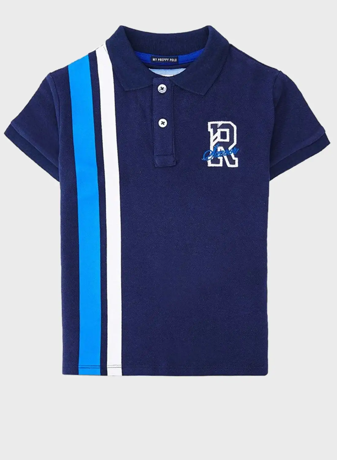 Sacoor Brothers Kids Stripe Detail Polo