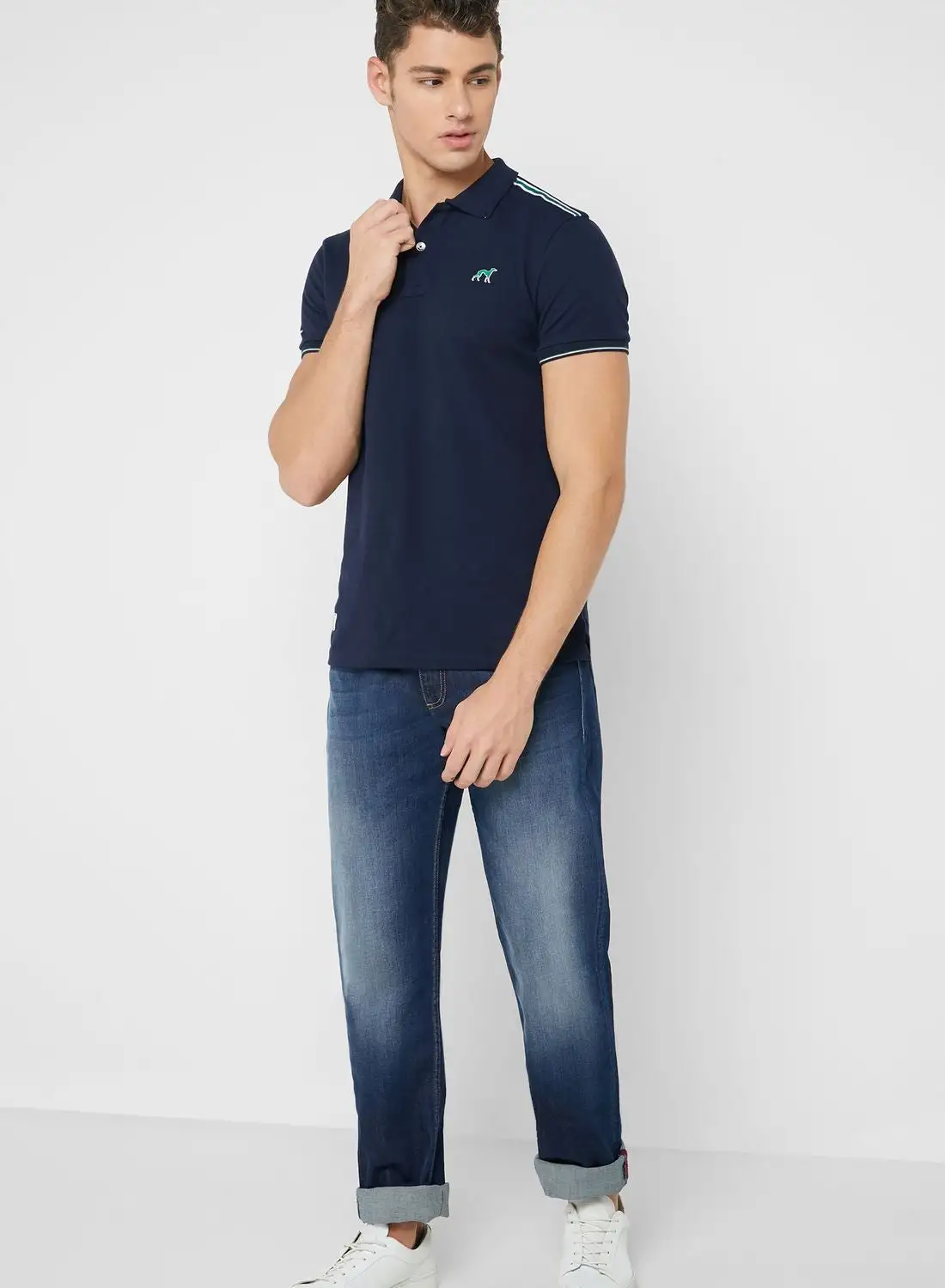 Sacoor Brothers Mid Wash Straight Fit Jeans
