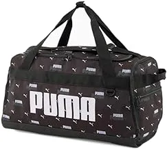 PUMA Male - Unisex Challenger Black-Logo AOP Sports Bag Size One Size