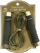 Weigtd Jump Rope W/Foam Handle Jr72703 Gold & Blk @Fs
