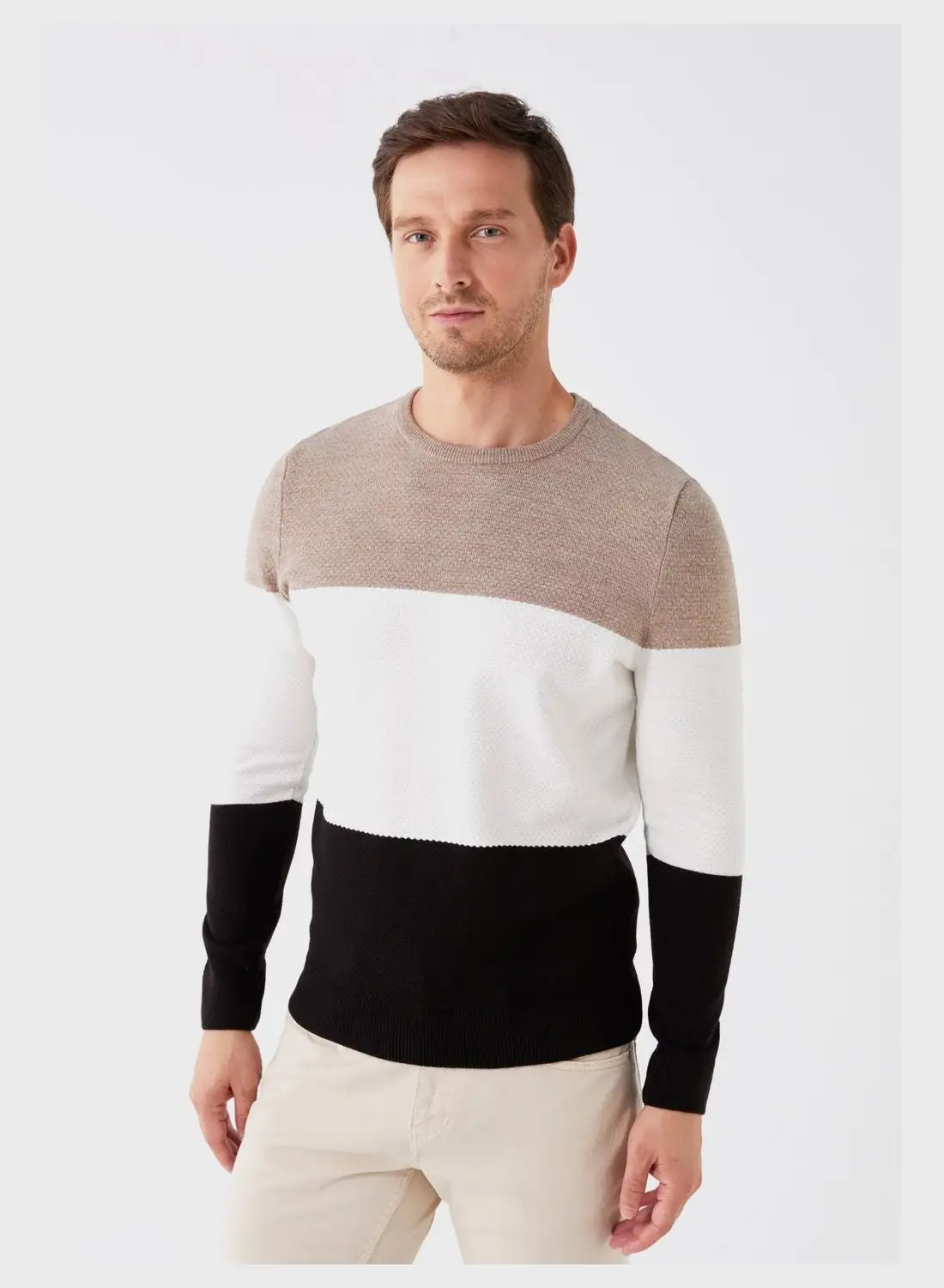 LC WAIKIKI Essential Colourblock Knitted Sweater