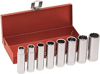 Klein Tools 1/2-Inch Drive Deep Socket Wrench Set, 8-Piece