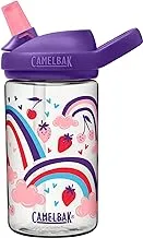 CamelBak eddy+ 14oz Kids Water Bottle with Tritan Renew – Straw Top, Leak-Proof When Closed, Berry Rainbow