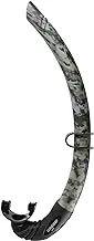 Cressi Corsica, Flexible Rubber Snorkel for Scuba Diving, Freediving and Spearfishing - Solid and Camouflage colors - made in Italy