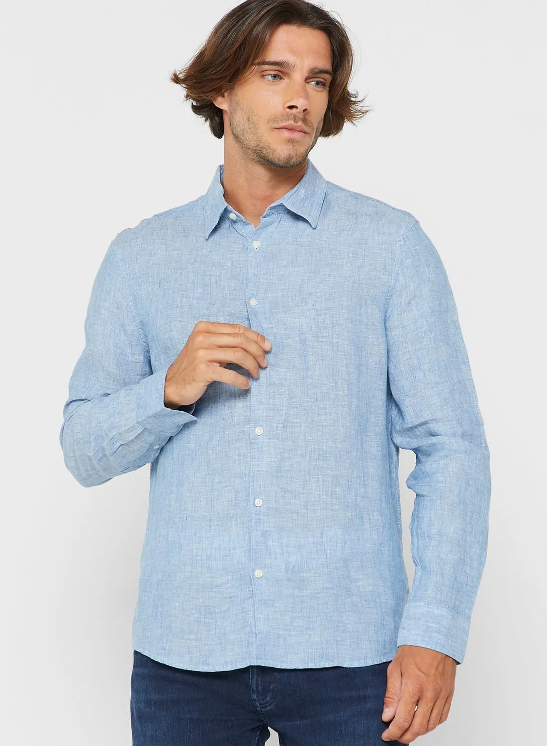 Marks & Spencer Essential Linen Regular Fit Shirt