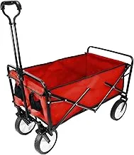 Activa Luxury Handcart Foldable Handcart for Garden Camping Beach Folding Trolley Beach Buggy 80 kg Load Approx. 100 Litre Capacity Sturdy Polyester Fabric Metal Frame Smooth Wheels