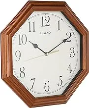 Seiko Wooden case Wall Clock with Quiet Sweep Hand QXA529BL, Brown