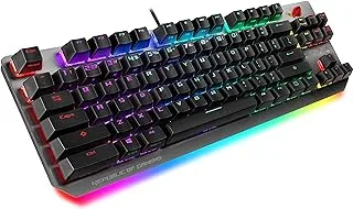 ASUS ROG Strix Scope NX TKL 80% Gaming Keyboard | ROG NX Brown Tactile Mechanical Switches, Aura Sync, Stealth Key, 2X Wider Ctrl Key, Programmable Macros, Detachable Cable, Black