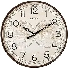 Seiko QXA803BLS Jordy Wall Clock, 43 cm Size, Brown