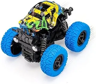 D-Power - Friction Stunt Monster Truck - Blue | Inertia Drive, Safe for Kids, Great Gifts | 3+