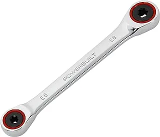 Powerbuilt 641759 Ratcheting Double Box-End E-Star Wrench - E6/E8