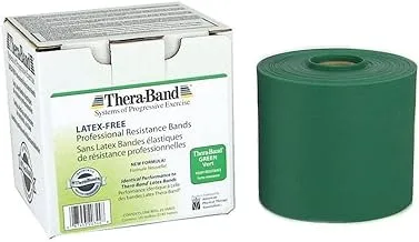 THERABAND CLX Heavy Resistance Bands 25 Yard Bulk Roll in Dispenser Box, Green