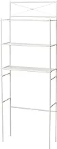 Zenna Home Over the Toilet Storage, Metal Bathroom Spacesaver with 3 Shelves, Cross-Style Storage Cabinet, Easy Assembly, White