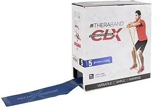 THERABAND CLX Extra Heavy Resistance Bands 25 Yard Bulk Roll in Dispenser Box, Blue