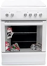 Eugene Electric Oven 60x60 cm,4 Burners, White - FW6043MXZW