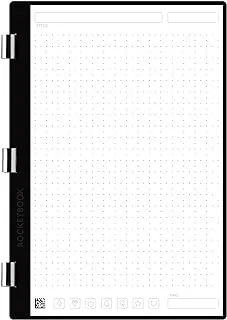 Rocketbook Pro Dot Grid Page Pack | Scannable Pro Notebook Paper - Write, Scan, Erase, Reuse | 20 Dot Grid Sheets | Executive Size: 6 in x 8.8 in