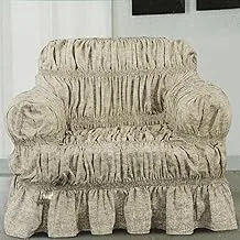 Arabesque Sofa Cover, One Seater, Beige