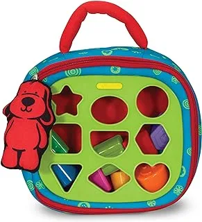 Melissa & Doug K's Kids Take-Along Shape Sorter Baby Toy With 2-Sided Activity Bag and 9 Textured Shape Blocks - Sensory/Travel/Toys For Toddlers And Infants