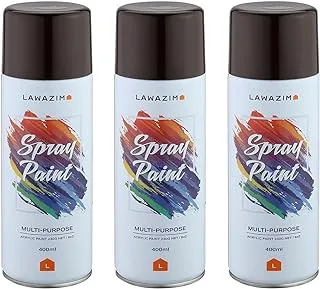 Lawazim Spray Paint Set Pack Of 3 29 Mission Brown | Spray Paint and Primer for Indoor/Outdoor Use