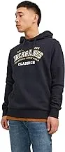 Jack & Jones Men's Sweat Hoodies Pullover Logo Design Long Sleeve Sweatshirt