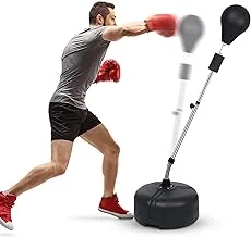 Aceshin Punching Bag Speed Bag Reflex Boxing Punching Bag with Stand Freestanding Height Adjustable Indoor Outdoor Training Fitness for Adults Teens