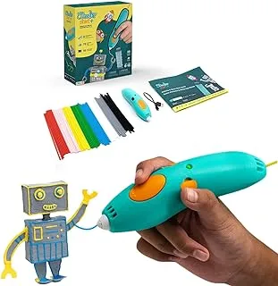 مجموعة أقلام 3Doodler Start + Essentials ثلاثية الأبعاد للأطفال ، سهلة الاستخدام ، تعلم من مجموعة الأنشطة الفنية المنزلية ، لعبة جذعية تعليمية للأولاد والبنات من عمر 6 سنوات فما فوق ، أزرق