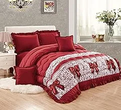 Sleep Night King Size Comforter Set 6 Pieces Twin Unisex Comforter Set (Includes 1 Comforter, 1 Bedsheet, 2 Pillow Shams and 2 Pillow Shams), All Time