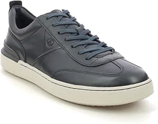 Clarks Navy Leather CourtLite Mode Mens Casual Lace up Size 46