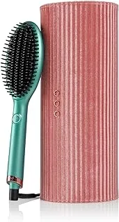 ghd Glide Smoothing Hot Brush, Professional Hot Brush for Hair Styling, Ceramic Hair Straightener Brush - Alluring Jade