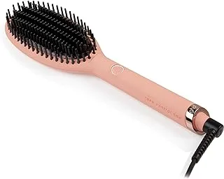 ghd Glide Hot Air Hair Brush ― Professional Smoothing Blow Dryer, Ceramic Hair Straightener, Styler, and Blow Dry Brush ― Pink Peach