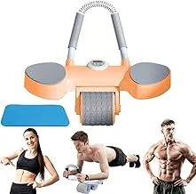 Automatic Rebound Ab Abdominal Exercise Roller Wheel, with Elbow Support, Knee Mat and Timer, Professional Ab Wheel Roller for Home Gym, Abs Workout Equipment for Abdominal & Core Strength Training