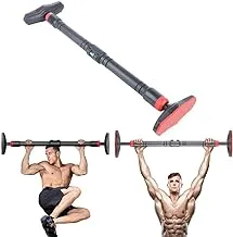 Pull Up Bar, Adjustable Doorway Pull Up Bar (90cm-145cm), Upper Body Workout Bar, Exercise Bar For Chest, Shoulder, Bicep and Arm Strengthening, Chin Up Bar, Fitness Trainer Bar, Install Without Screw
