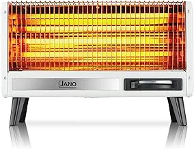 Jano 2400W Electric heater with 4 quartz heating elements, white JN07003 2 Years warranty