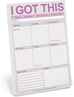 1-Count Knock Knock I Got This Pad, To Do List Notepad, Daily Planner Pad & Funny Home Office Supplies, 6 x 9-inches
