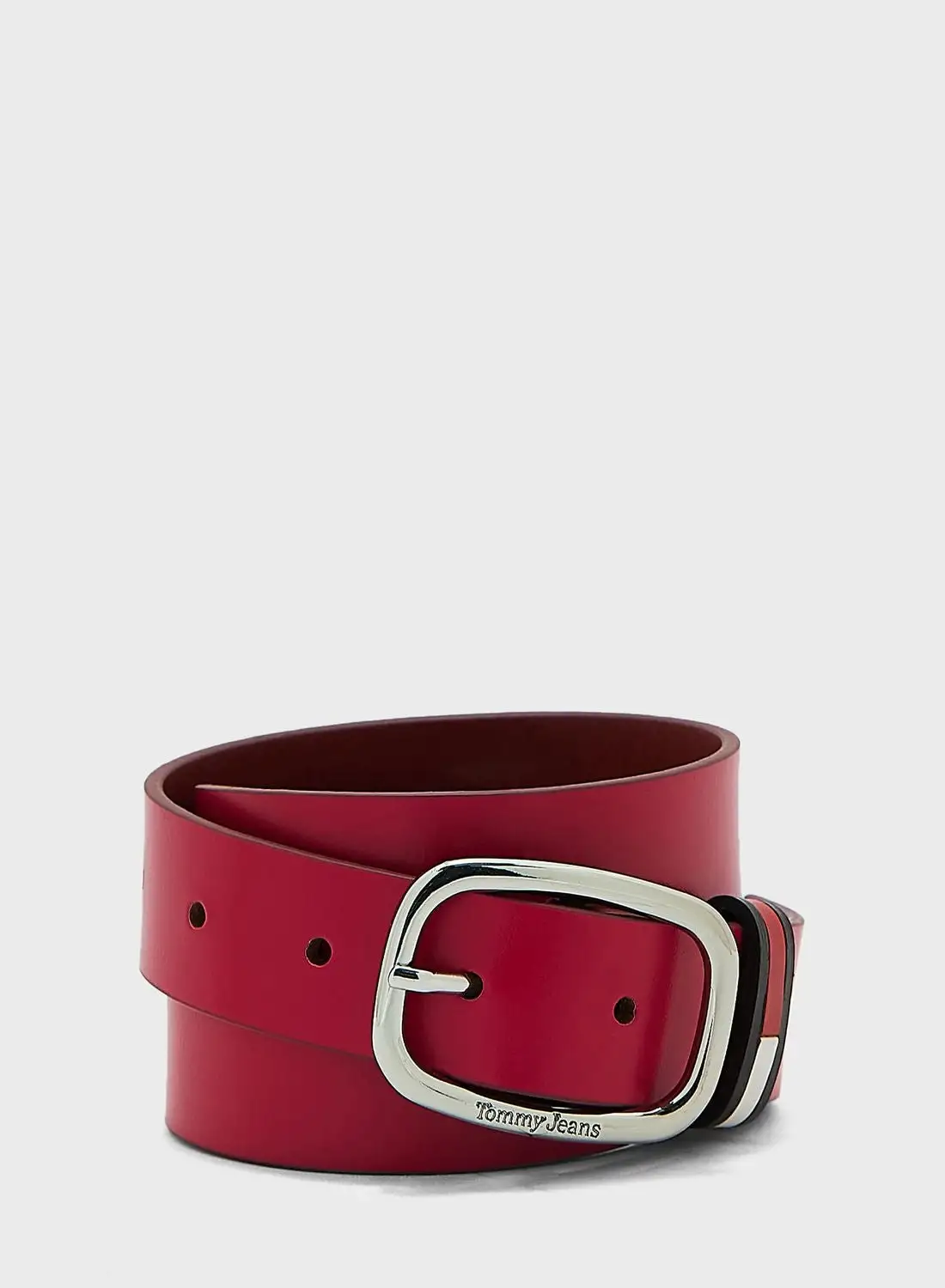 TOMMY HILFIGER Oval Buckle Allocated Hole Belt