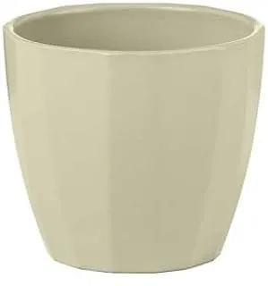 Scheurich Ceramic Cover Flower Pot, 14.7 cm Depth x 13 cm Width x 6 Inch Height, Green Elegance