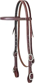 Weaver Leather Working Tack Browband Headstall with Buckle Bit Ends, 5/8