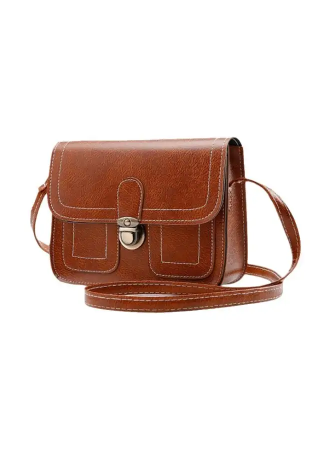 OUTAD Vintage Crossbody Bag Light Brown