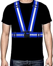 Adjustable Reflective Vest Belt For Safety With High Visibility various colors are available (blue) - One Size
