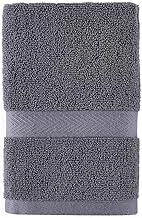 Tommy Hilfiger Modern American Solid Hand Towel, 16 X 26 Inches, 100% Cotton 574 GSM (Grey Violet)