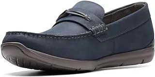 Clarks Navy Nubuck Karlock Trim Mens Casual Slip on Size 40