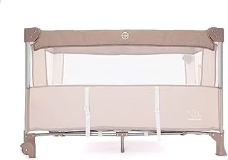 Elphy Baby - Baby PLAY YARD - Beige | Baby Lounger (Opens to Mommy Bed)