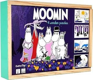 MOOMIN 4 WOODEN PUZZLES IN BOX NEW W TAM