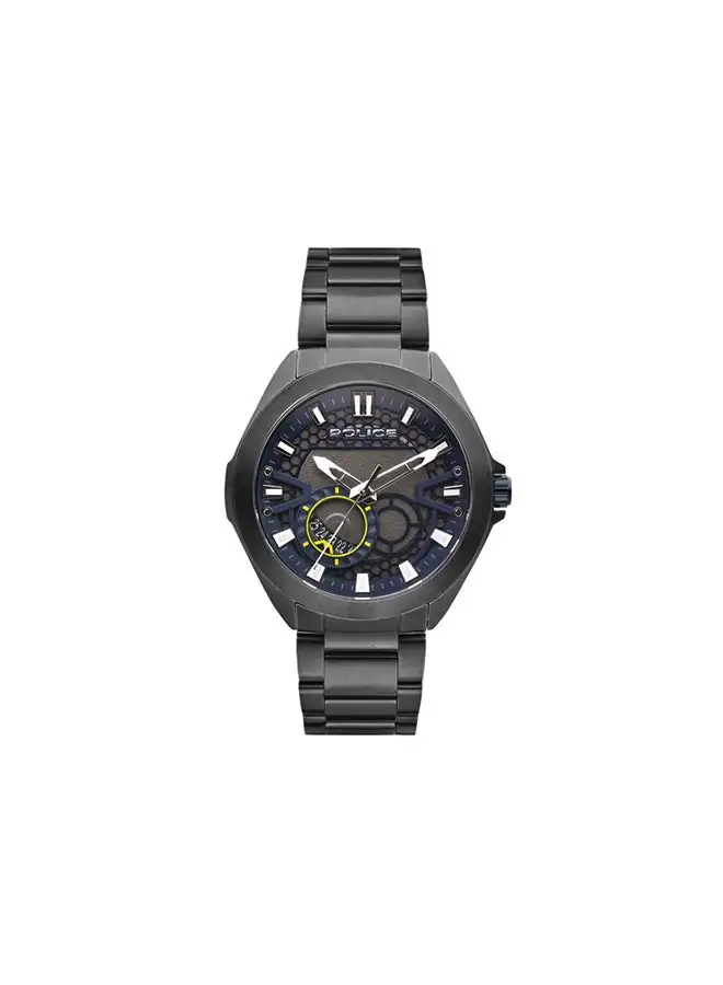 POLICE Men's RANGER II Round Shape Metal Analog Wrist Watch 47 mm - Black - PEWJH2110303