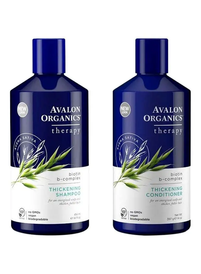 Avalon Organics 2-Piece Biotin B-Complex Therapy Thickening Shampoo And Conditioner 397g