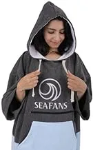 Seafans Poncho Swimming Towel, Light Blue