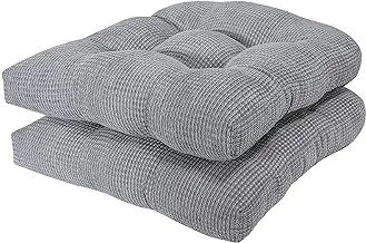 Arlee Non-Skid Chair Pads, 2 Count (Pack of 1), Alloy Gray
